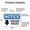 Signmission Escape Route (Down Arrow), 24 in W x Rectangle, Aluminum OS-2PACK-NS-A-1824-L-12134 - alternate 3